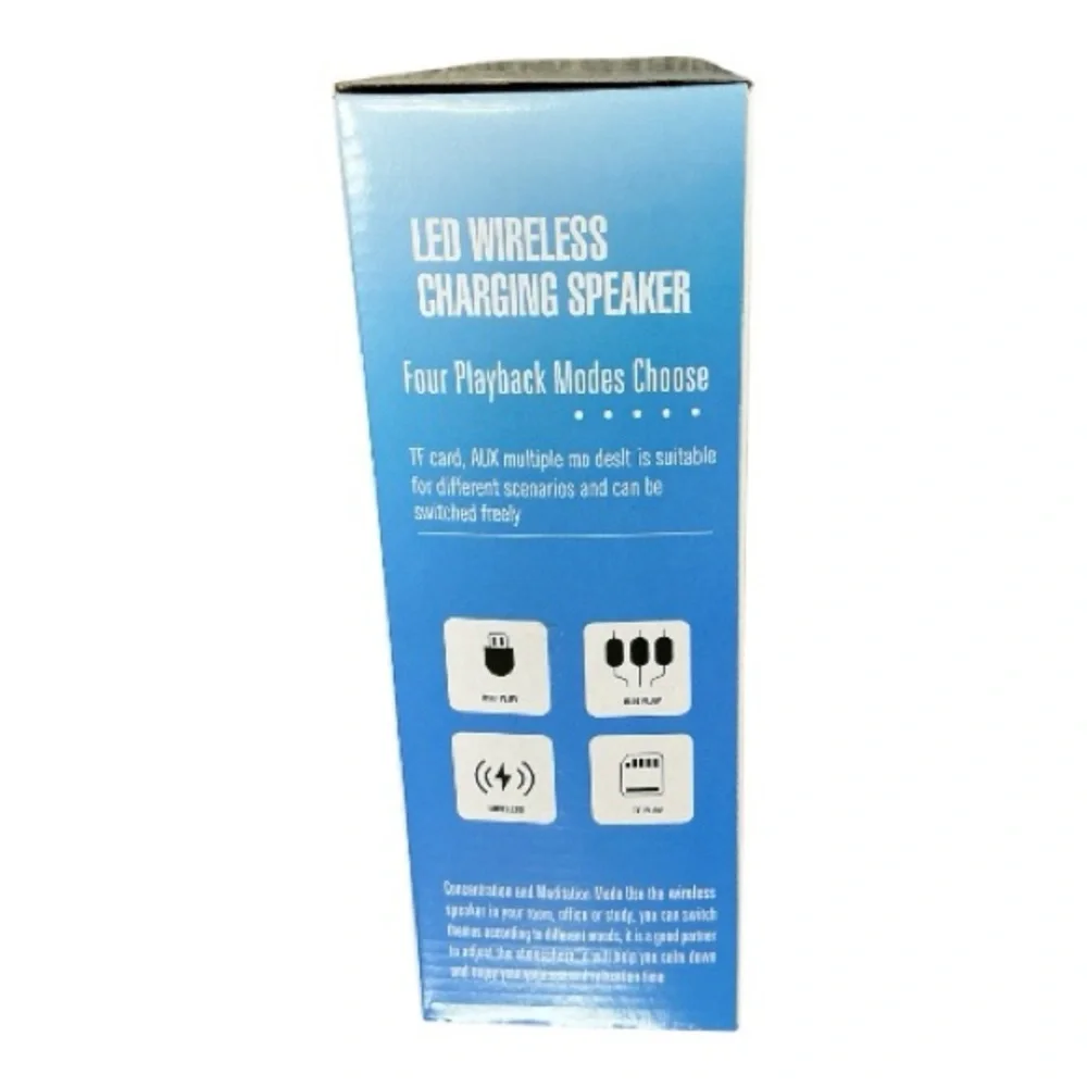 LED Wireless Charging Speaker with Clock - NEW